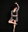 woman dancer on black background woman dancer on black background