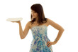 Pretty woman holding a plate