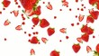 Strawberries falling