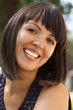 Smiling brunette closeup