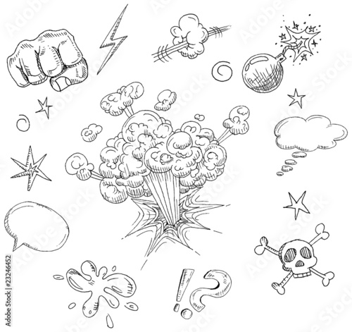Vector: Vector Comic elements hand drawn Vector Comic elements hand drawn