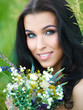 girl with wild flowers