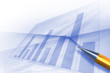 Stock charts computer diagram
