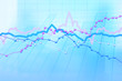 Stock charts computer diagram