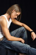 young thoughtful man