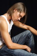 young thoughtful man