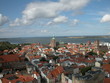 Foto: Aussicht über Stadt und Wolken an Ostsee Aussicht über Stadt und Wolken an Ostsee