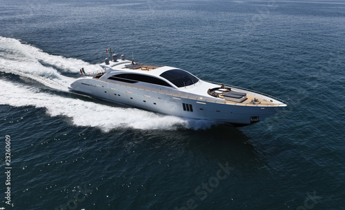 Photo: Italy, Tirrenian sea, off the coast of Viareggio, luxury yacht Italy, Tirrenian sea, off the coast of Viareggio, luxury yacht