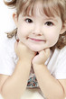 Adorable little girl isolated on white background