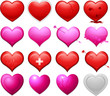 Valentine's hearts icons