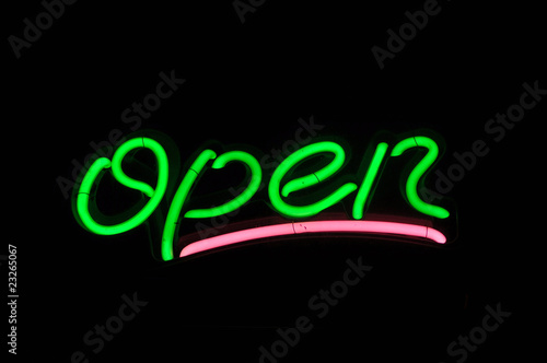 Photo: Open Green Neon Sign Open Green Neon Sign