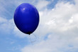 Blue balloon in the blue sky