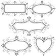 Collection of beauty ornate retro frames isolated on white Collection of beauty ornate retro frames isolated on white