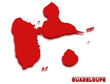 carte de la guadeloupe région de france détourée rouge carte de la guadeloupe région de france détourée rouge