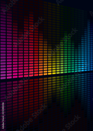 Vector: Coloful Graphic Equalizer Display Coloful Graphic Equalizer Display