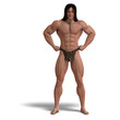 the apeman out of the jungle. 3D rendering with clipping path an the apeman out of the jungle. 3D rendering with clipping path an