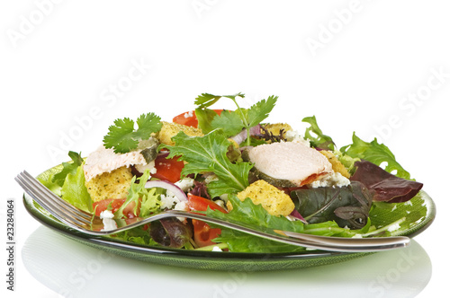 Photo: Green Salad With Chicken Breast Green Salad With Chicken Breast
