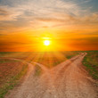 two dirty ways under sunrays