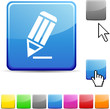 Pencil glossy button.