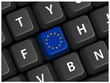 European Union Flag Key on Keyboard (EU Europe Vector Web Button European Union Flag Key on Keyboard (EU Europe Vector Web Button