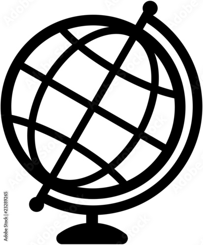 earth globe vector. Geography earth globe icon