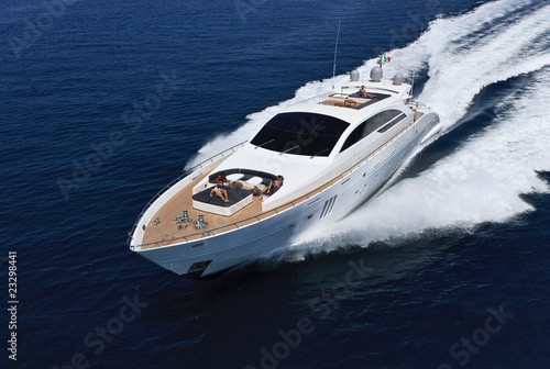 Photo: Italy, Tirrenian sea, off the coast of Viareggio, luxury yacht Italy, Tirrenian sea, off the coast of Viareggio, luxury yacht