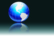 World-Globe On Glossy Surface