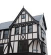 Black and white tudor house (isolated)