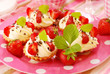 mini tartlets with whipped cream and strawberry mini tartlets with whipped cream and strawberry