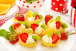 mini tartlets with whipped cream and fruits mini tartlets with whipped cream and fruits