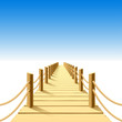 Wooden jetty. Vector.
