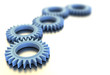 3d blue gears
