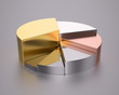 Metallic pie chart