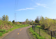 Power line park bike path, walk route