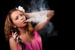 Portrait of the smoking girl