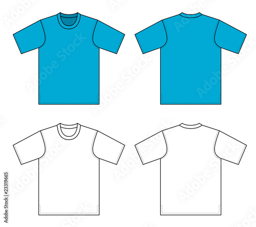 White Tee Shirt Outline. Outline t-shirt vector