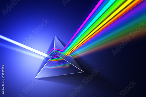Illustration: Light dispersion illustration. Light dispersion illustration.