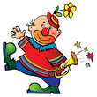 Funny clown with pipe. Vector art-illustration. Funny clown with pipe. Vector art-illustration.