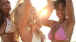 Girls Having Crazy Fun Dancing on Beach