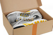 sport shoes in box