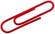 trombone rouge, fond blanc