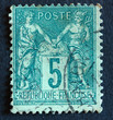 5 centimes vert bleu 5 centimes vert bleu
