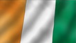 Ivory Coast - waving flag detail Ivory Coast - waving flag detail