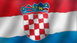 Croatia - waving flag detail Croatia - waving flag detail