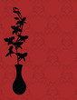 Vector Orchid in a Vase (Silhouette)