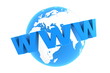 WWW Around the World - Glossy Blue