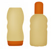 flacon crème et lait solaire protection bronzage
