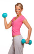 Frau beim Hanteltraining