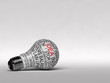 Idea concept - light bulb with business text on it