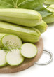 slice fresh bio marrow on white background slice fresh bio marrow on white background